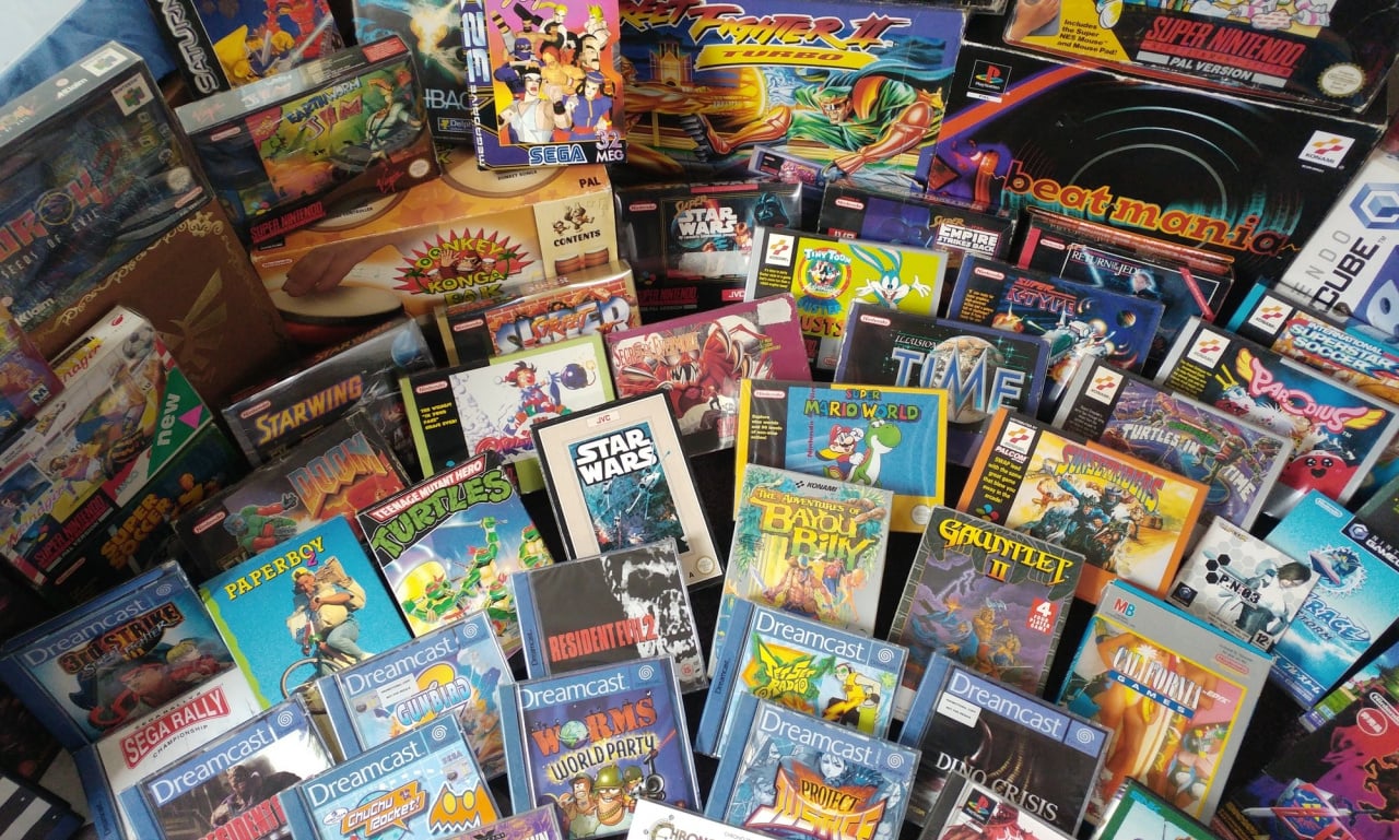 Extensive collection of retro and vintage video game boxes and cartridges for sale in Boise, Idaho